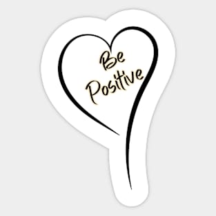 Be Positive Heart Sticker